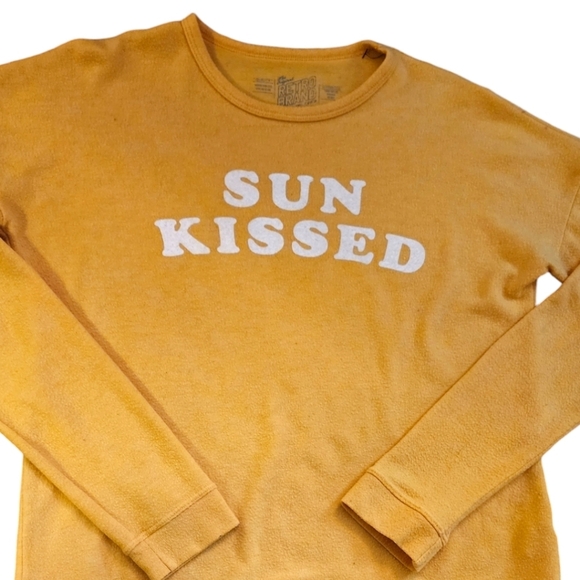 The Original Retro Brand Yellow Sunkissed Crewneck Sweatshirt - Picture 2 of 6